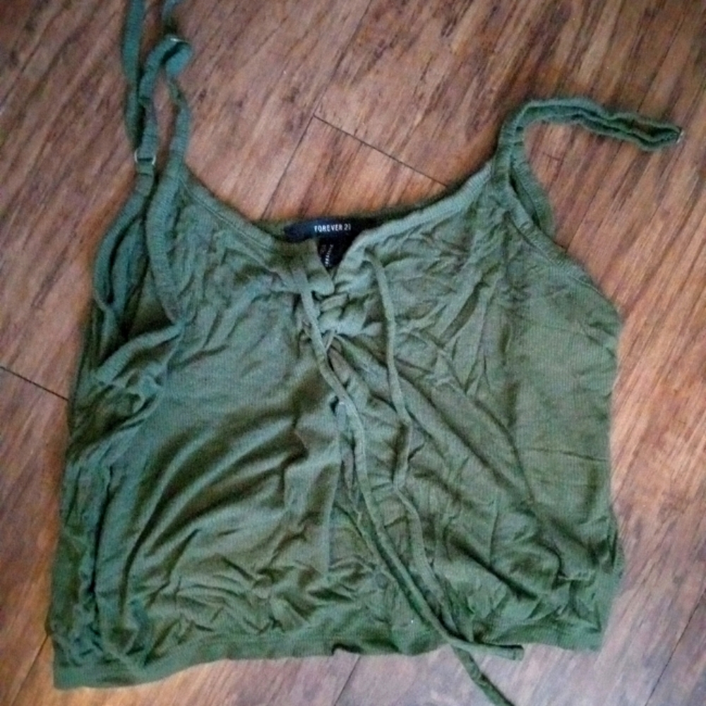Loose Olive green SHEIN top